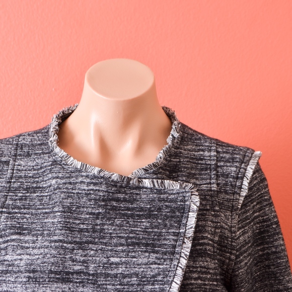 Banana Republic Asymmetrical Frayed Tweed Jacket - Picture 4 of 8